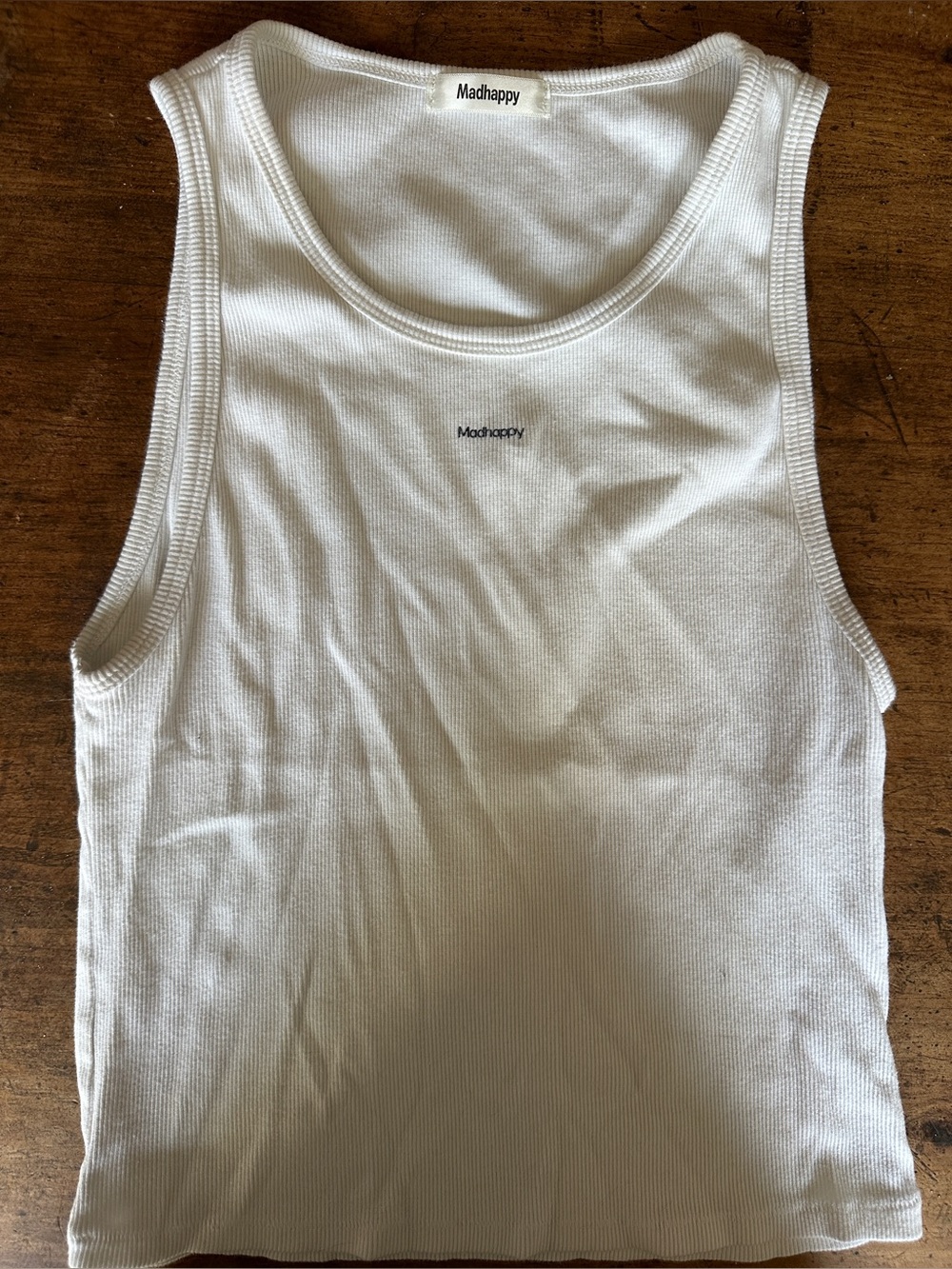 White Madhappy tank